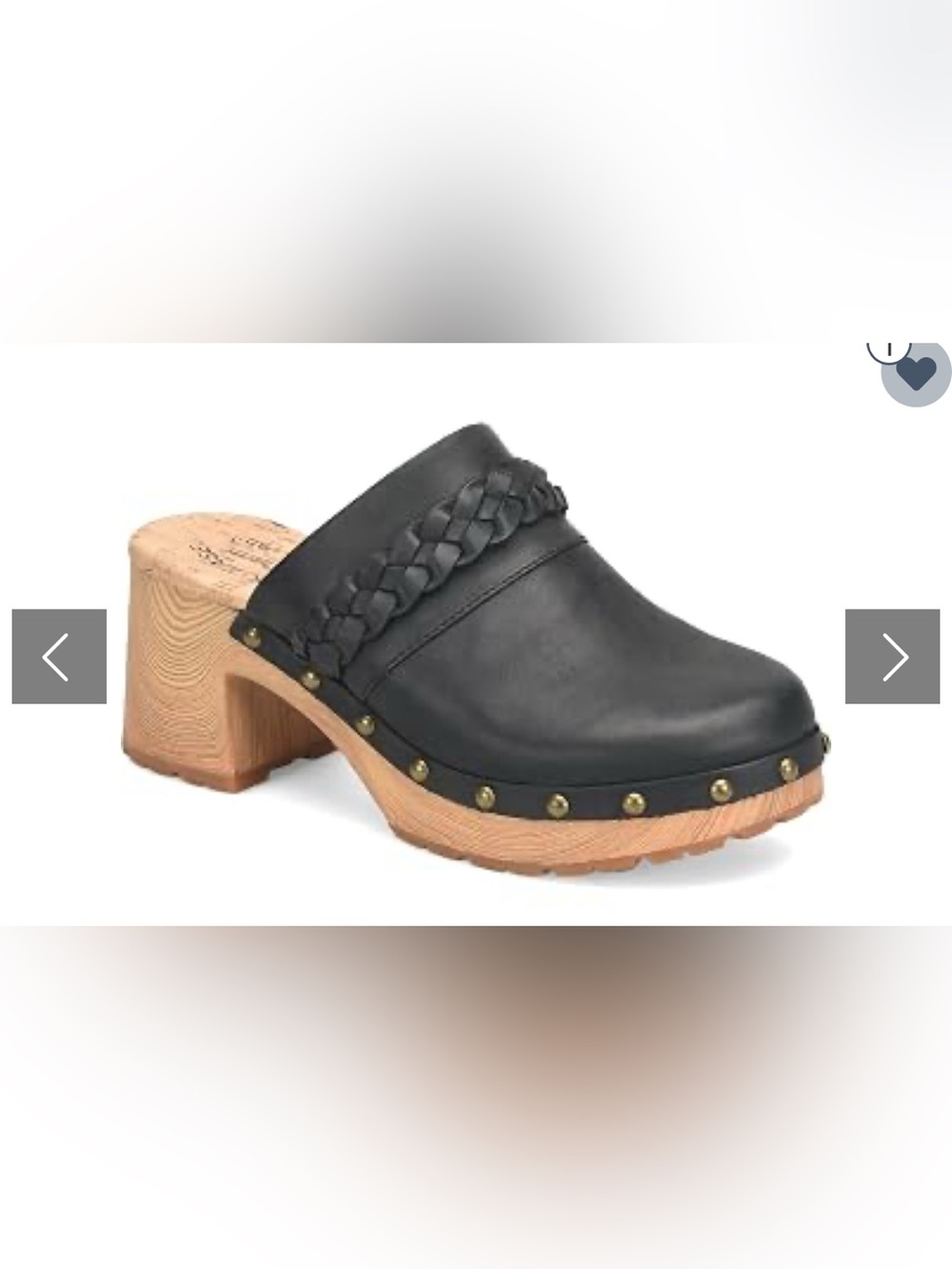 NEW Kork-Ease Tilly Black Leather Braided Clogs Mules 7M